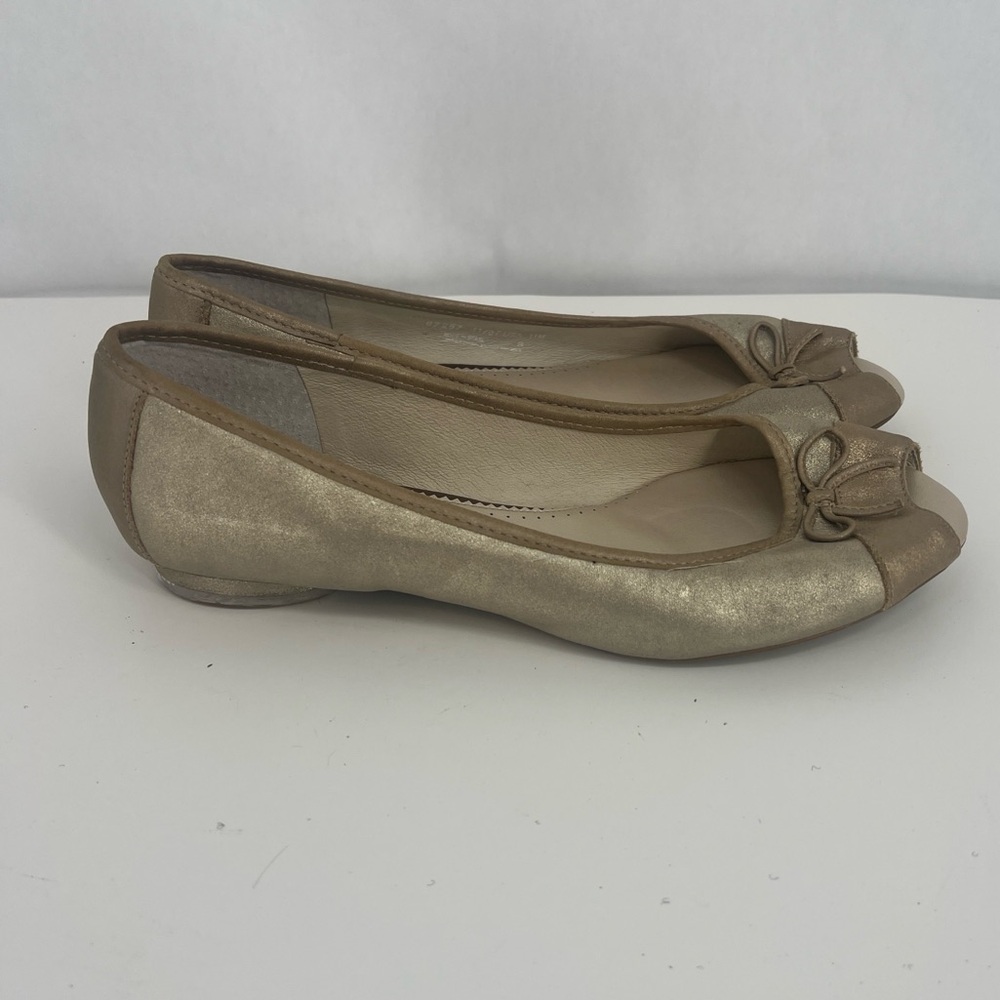 Clarks Gold and Tan Flats, Size 11